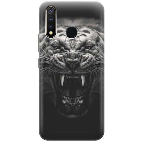 фото Силиконовый чехол на vivo y19 / виво у19 с принтом "оскал тигра" gosso