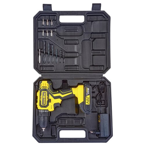 Аккумуляторная дрель-шуруповерт GOODKING EC-2001013 с набором бит и сверл 13 предметов 1 акб 20в 15Ач 318700₽