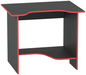 Стол компьютерный игровой КСТ-03, цвет чёрный с красной кромкой, ШхГхВ 90х67х74 см., НЕ универсальная сборка