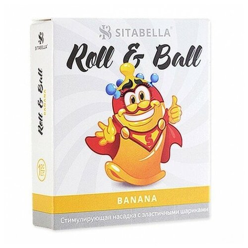 Sitabella Стимулирующий презерватив-насадка Roll Ball Banana насадка пулеобразная силикон карбидная педикюрная желтая