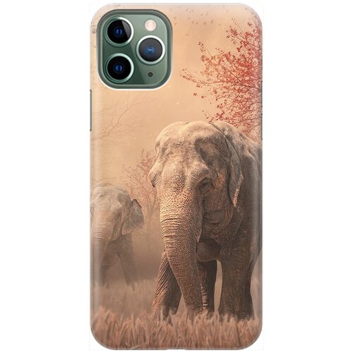 Силиконовый чехол на Apple iPhone 11 Pro / Эпл Айфон 11 Про с рисунком Закатный песочный слон