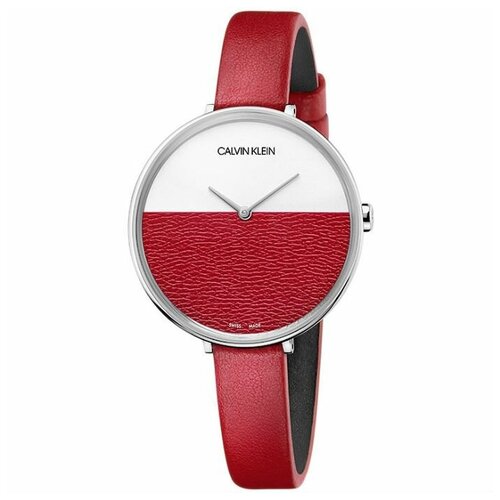 фото Наручные часы calvin klein rise, красный, серебряный