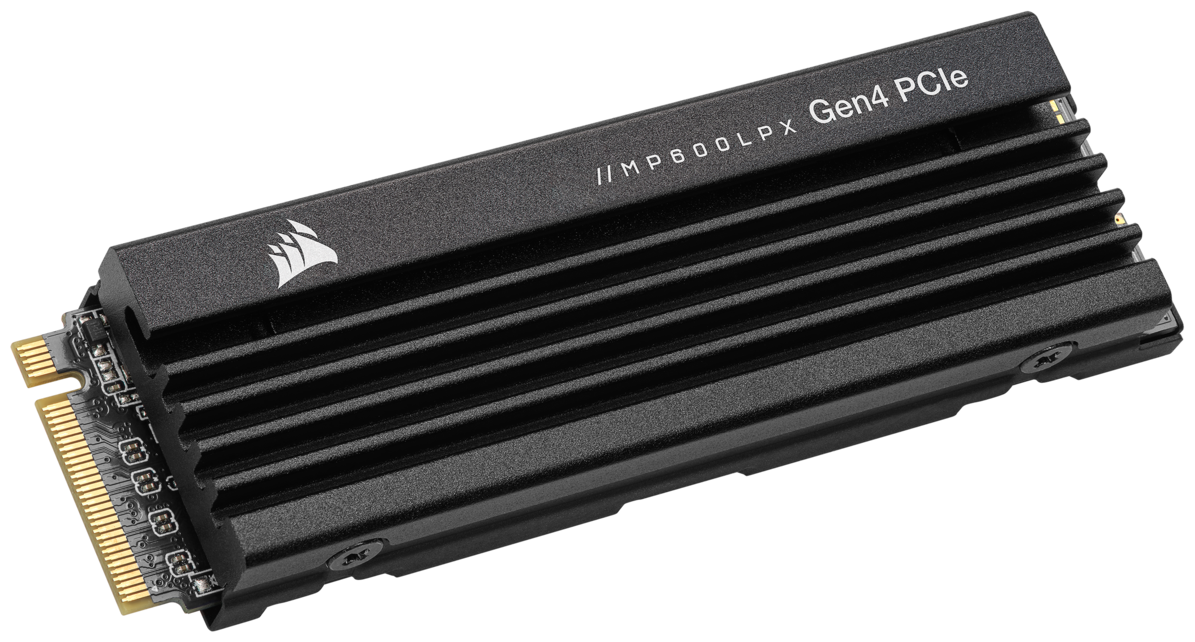 Накопитель SSD M.2 2280 Corsair MP600 2TB PCIe Gen4x4 with NVMe 3D TLC 4950/4250MB/s IOPS 600K/680K MTBF 1.7M RTL - фото №1