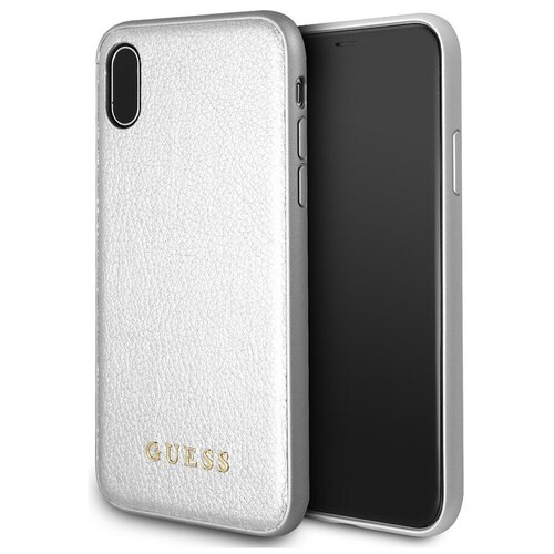 фото Чехол cg mobile guess iridescent hard pu для iphone x/xs, цвет серебристый (guhcpxiglsi)