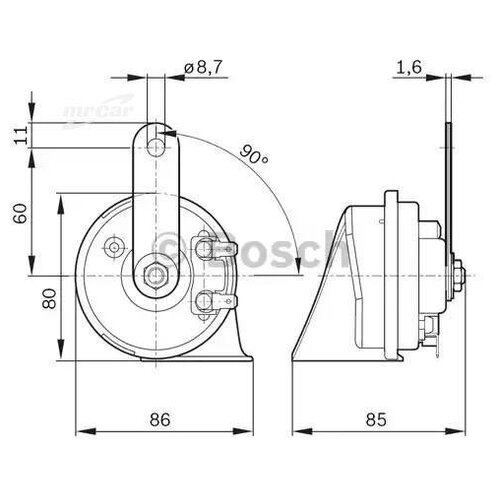 фото Bosch 9320335052 сигнал звуковой