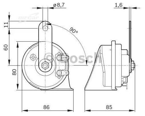 BOSCH 9320335052 (9320335052) сигнал звуковой