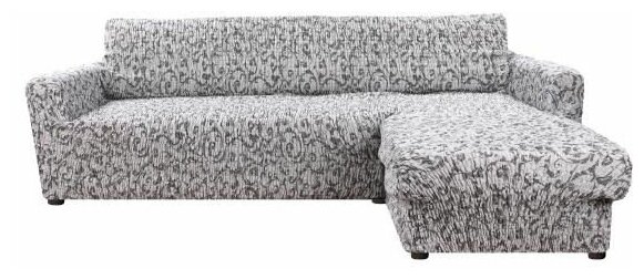 Чехол для мебели: Чехол на угловой диван с правым выступом Сиена Джоя гриджо
