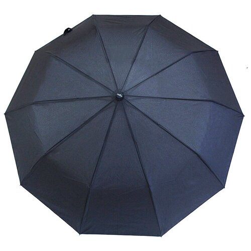 Мужской складной зонт 3 сложения, черный Popular черный  