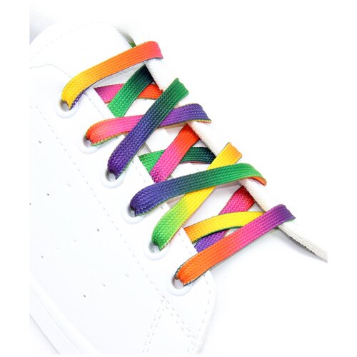 фото Цветные шнурки для обуви, радужной раскраски, длиной 120 см нет бренда