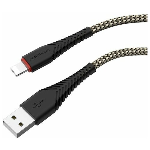 Дата-кабель USB универсальный Lightning Borofone BX25 Powerful (черный)