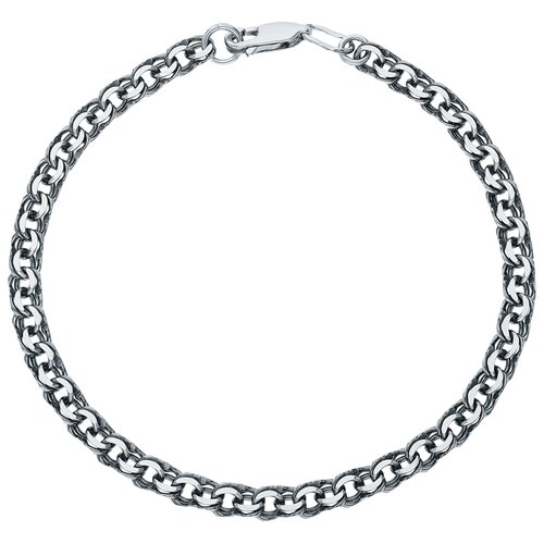 Браслет-цепочка SOKOLOV, серебро, 925 проба, чернение, длина 17 см. акимов крестик из чернёного серебра с позолотой б22р050054пч