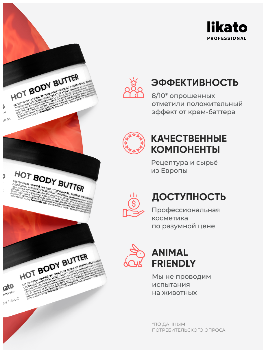 Likato Разогревающий крем-баттер против целлюлита Hot Butter, 200 мл (Likato, ) - фото №6