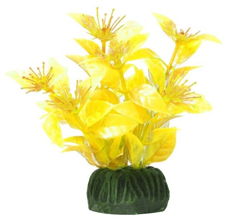 Пластиковое растение Людвигия ярко-желтая 30см (Барбус) Plant 012/30