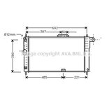 Радиатор DAEWOO ESPERO 1 5 2 0 M T без датчика 94 99 AVA QUALITY COOLING DWA2004 - изображение