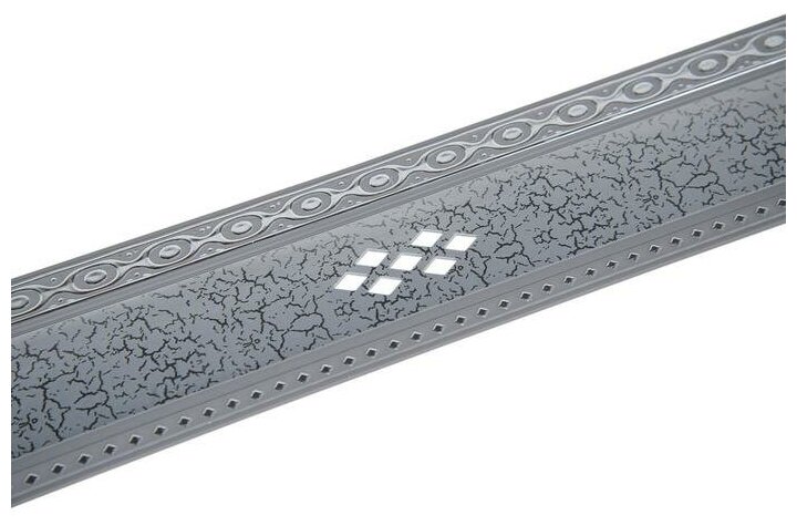 Декоративная планка Ромб, длина 200 см, ширина 7 см, цвет серебро/элегант Магеллан 7377548 . - фотография № 1