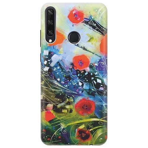 Чехол - накладка ArtColor для Huawei Y6p с принтом Яркие цветы чехол накладка artcolor для huawei y6p с принтом цветы и золотые блестки