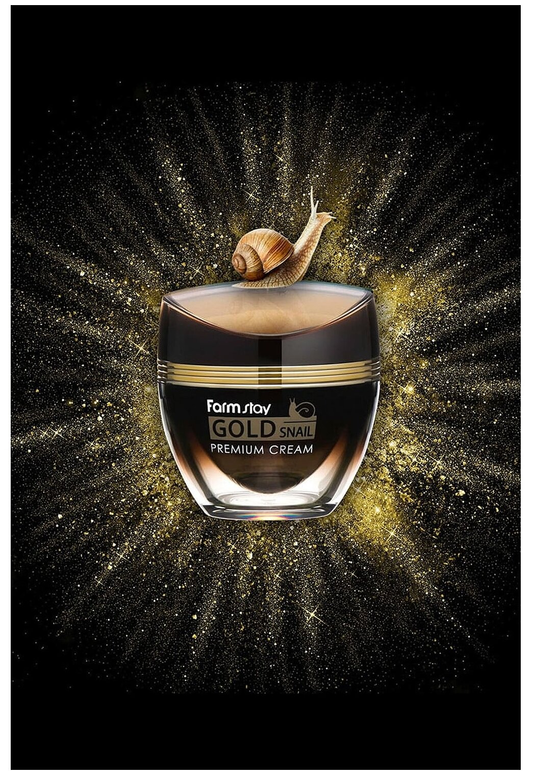 Farmstay Gold Snail Premium Cream Премиальный крем для лица с золотом и муцином улитки, 50 мл - фотография № 3