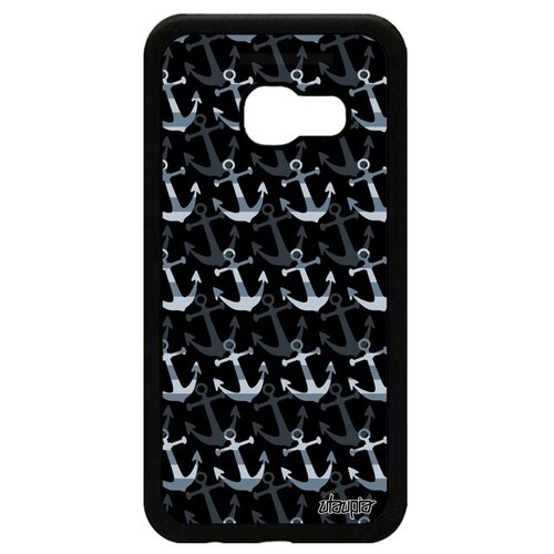 фото Дизайнерский чехол на смартфон // galaxy a3 2017 // "якорь" судно дизайн, utaupia, темно-серый