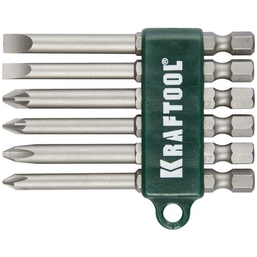 Набор бит KRAFTOOL KraftMax 6 шт. 26061-H6 набор двусторонних бит kraftool kraftmax 9 шт 26060 h10