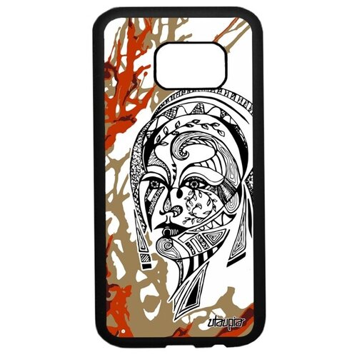 фото Защитный чехол на телефон // galaxy s7 // "портрет женщины" цветок fleur, utaupia, цветной