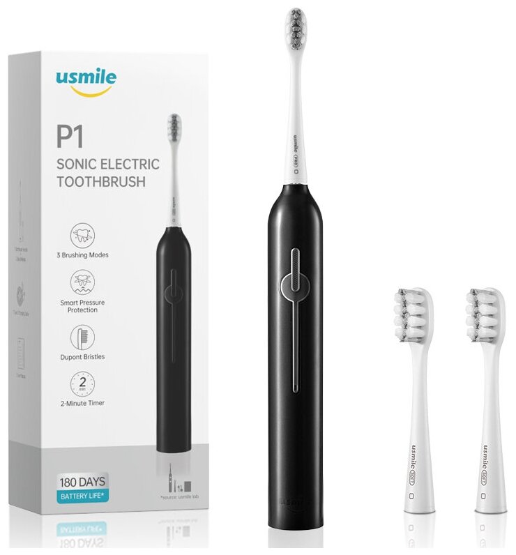 Электрическая зубная щетка usmile Sonic Electric Toothbrush P1, черный