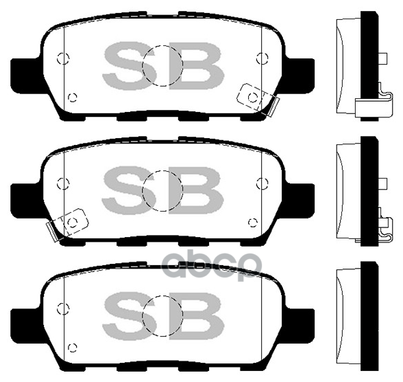 +Колодки Торм. Зад. Диск. Sangsin (Sp1184) Hyundai/Kia Sangsin brake арт. SP1184