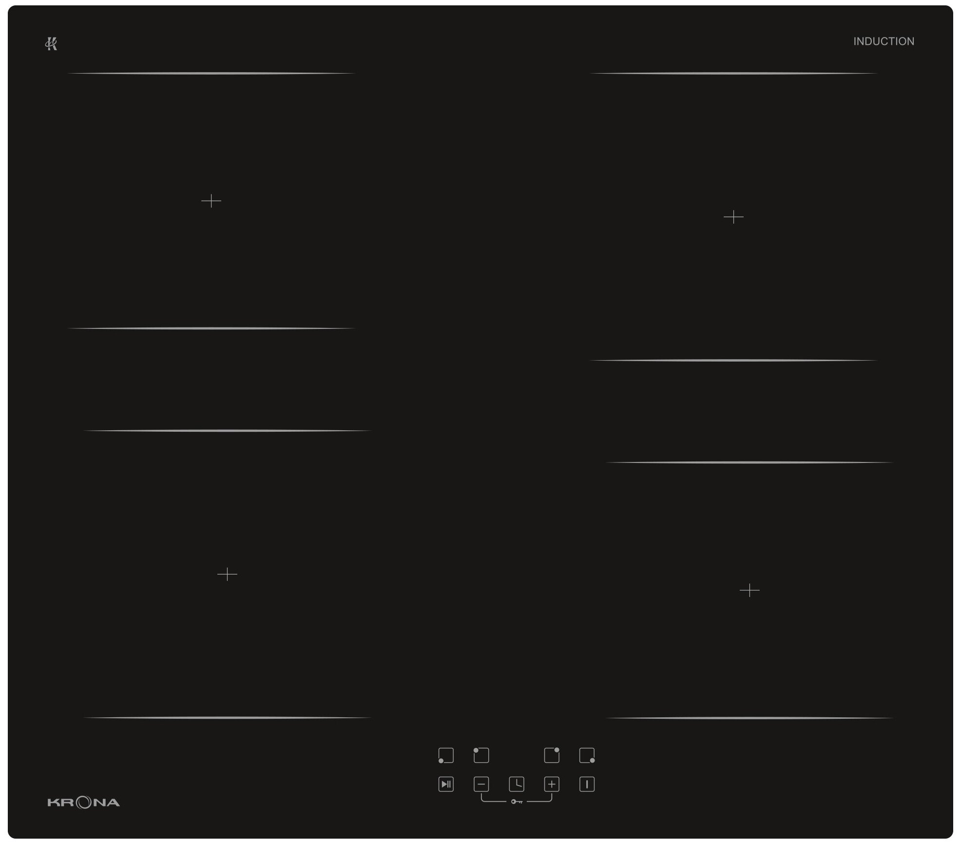 Индукционная варочная панель Krona REMO 60 BL, черный
