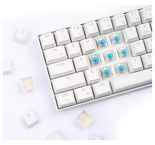 Беспроводная клавиатура Royal Kludge RK61 White, Blue Switch, английская раскладка