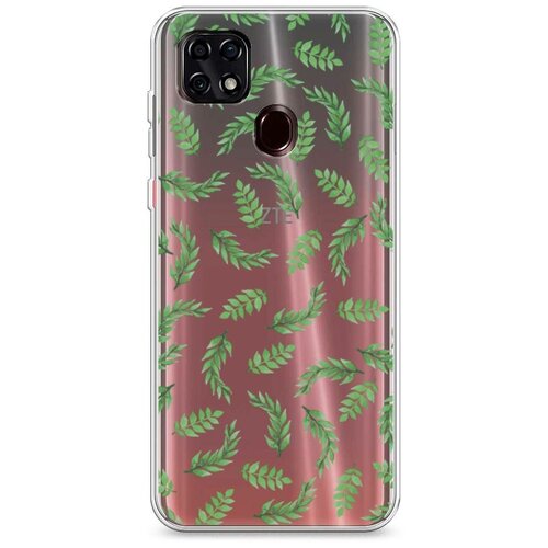 фото Силиконовый чехол "листья оливы фон" на zte zte blade 20 smart / зте блейд 20 смарт case place