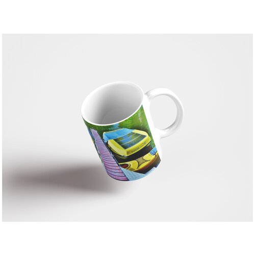 фото Кружка "спортивная лодка, солнечная лодка, электрическая лодка 320 мл. белая lotsprints