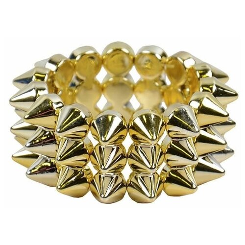 Браслет / Street Soul / Конусы в 3 ряда / золотистый / (One size)