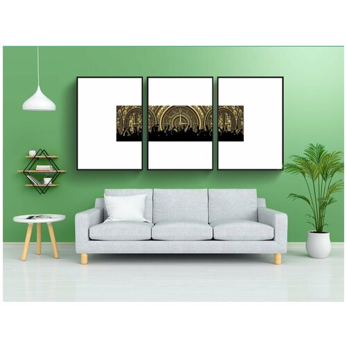 фото Набор модулных постеров для интерьера "время веселиться, раб времени, время" 60x90 см. в тубусе, без рамки lotsprints