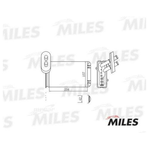 MILES ACHM002 Радиатор отопителя VAG A3 1.6-1.9TDi 96- / GOLF / PASSAT 1.6-2.8 87-01