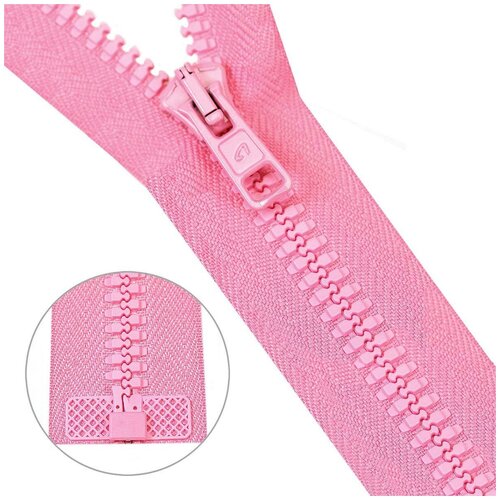 фото Молния "трактор", т10 (6 мм), 1 замок, 75 см (2076), без бирки, 25 штук, цвет 099 светло-розовый (количество товаров в комплекте: 25) arta