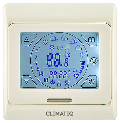 Терморегулятор с ЖК-дисплеем и сенсорными кнопками CLIMATIQ ST (кремовый)
