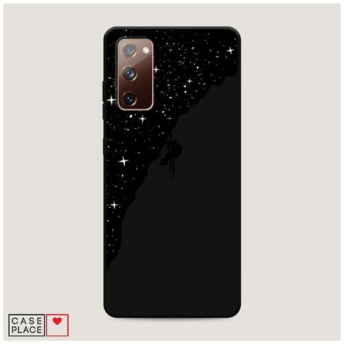 фото Чехол силиконовый матовый samsung galaxy s20 fe скалолаз в космосе case place