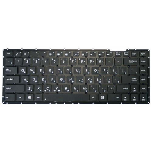 Клавиатура для ноутбука Asus X451 A450 D451 F450 X452 X453 Series Плоский Enter Черная без рамки PN AEXJBU00110 77000₽