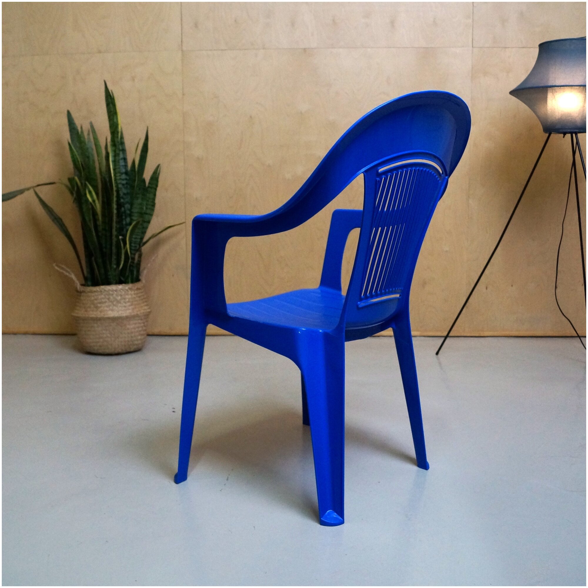 Садовые пластиковые кресла Венеция, Синий, 2 шт - фотография № 6