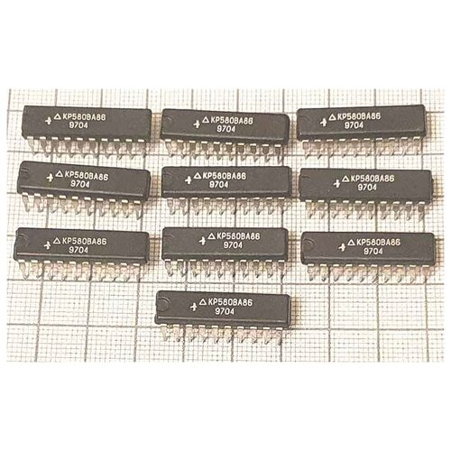 Микросхема КР580ВА86, 10 штук / Аналоги: 580ВА86, К580ВА86, 8286 / Шинный формирователь