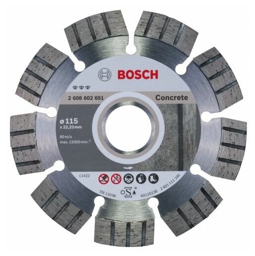 Диск алмазный Bosch Best for Concrete 115-22,23