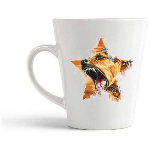 фото Кружка-латте coolpodarok разъяренная собака звезда