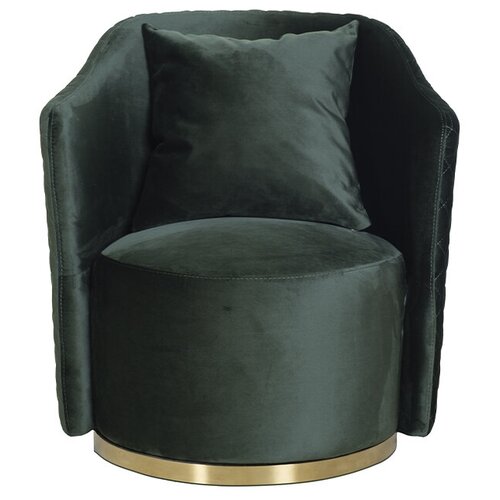 фото Garda decor кресло verona вращающееся велюровое зеленое/золото