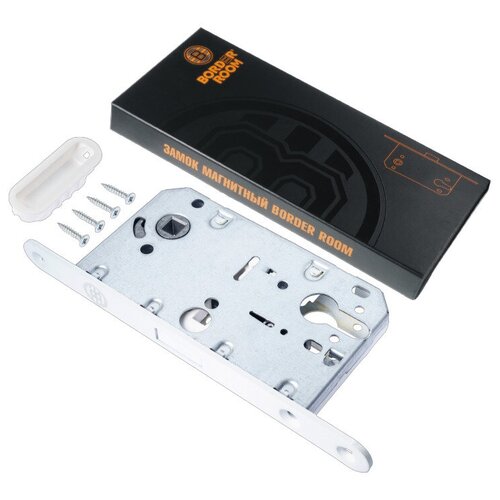 Защелка BORDER ROOM Магнитная под цилиндровый механизм белая 85 mm пластиковый язычок
