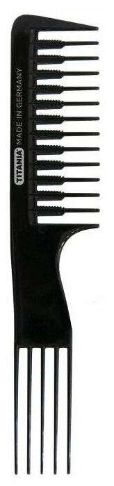 Расческа вилка для начеса, черная 20,5 см