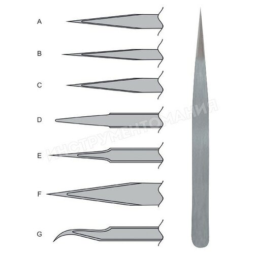 Пинцет прецизионный, немагнитный, нержавеющая сталь, Профи тип B (140 х 7 х 2 мм) FIT 67452 пинцет прецизионный немагнитный нержавеющая сталь профи тип e 120 х 9 х 2 мм 67455