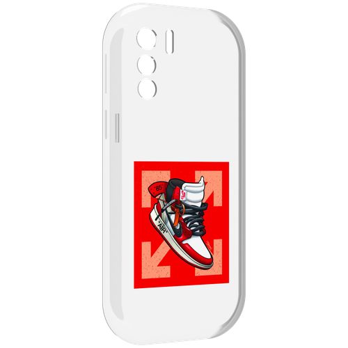 Чехол MyPads кроссовок джордан офвайт для UleFone Note 13P задняя-панель-накладка-бампер