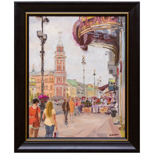 фото Картина маслом "вид на думу" ильин русская живопись