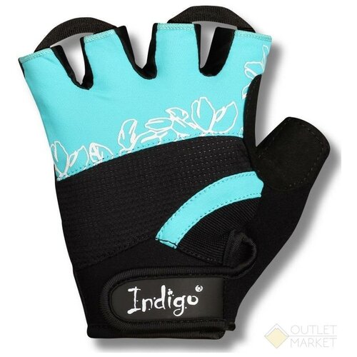 Перчатки для фитнеса женские INDIGO эластан, и/кожа, неопрен SB-16-1734 Бирюзовый XS перчатки indigo размер 7 черный зеленый