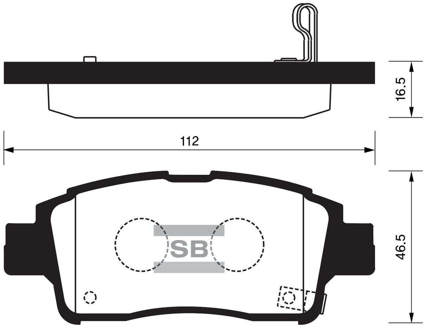 Колодки тормозные передние SANGSIN BRAKE SP1230