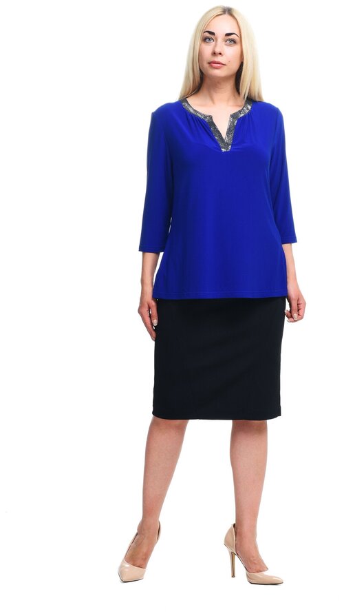 Блуза  Olsi, размер 48, голубой